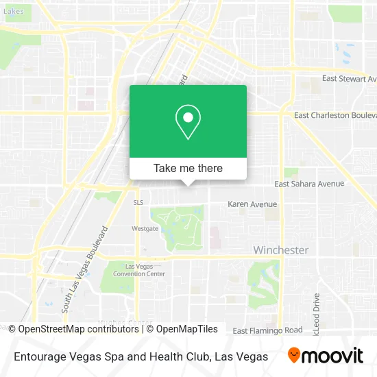 Mapa de Entourage Vegas Spa and Health Club