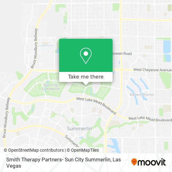Mapa de Smith Therapy Partners- Sun City Summerlin