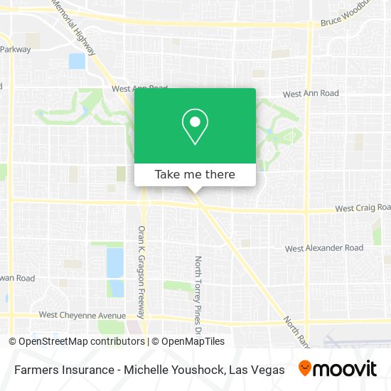 Farmers Insurance - Michelle Youshock map