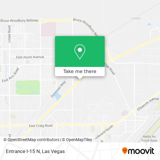 Mapa de Entrance I-15 N