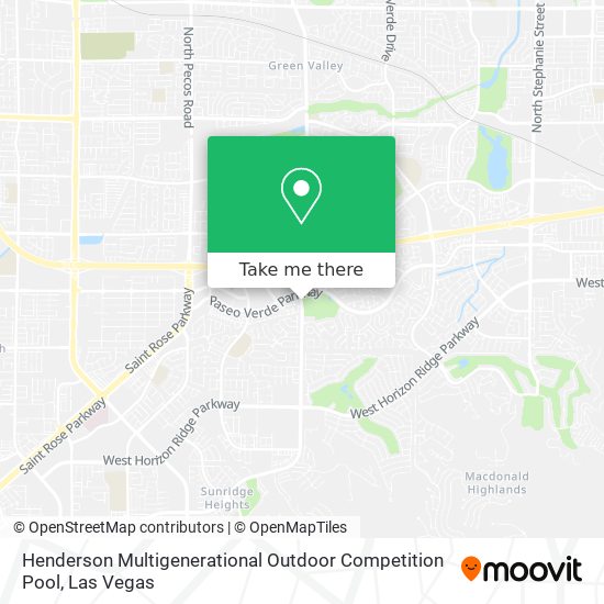 Mapa de Henderson Multigenerational Outdoor Competition Pool