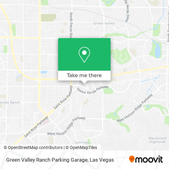 Mapa de Green Valley Ranch Parking Garage