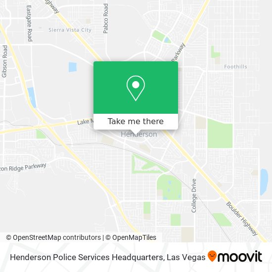 Henderson Police Services Headquarters map