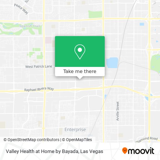 Valley Health at Home by Bayada map