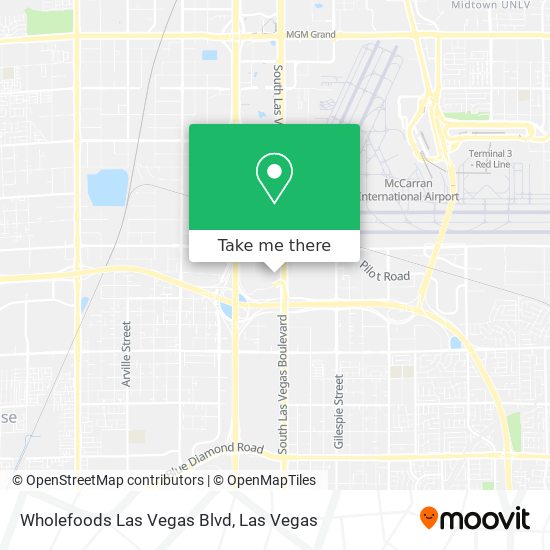 Mapa de Wholefoods Las Vegas Blvd