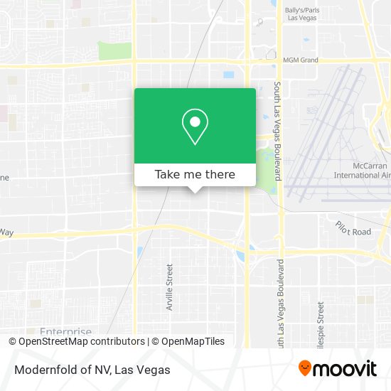 Modernfold of NV map