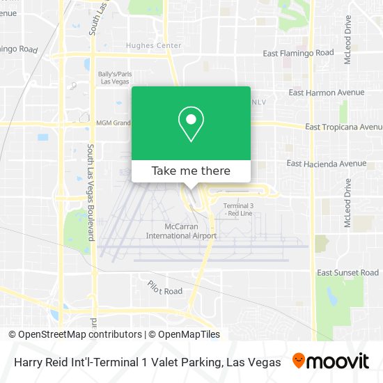 Mapa de Harry Reid Int'l-Terminal 1 Valet Parking