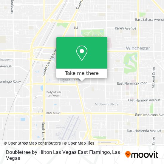 Doubletree by Hilton Las Vegas East Flamingo map