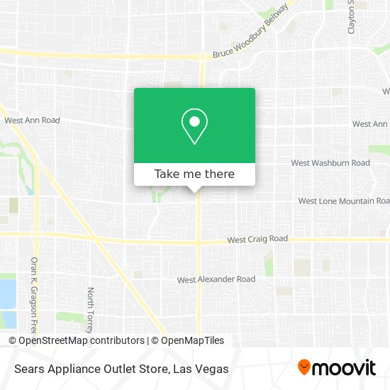 Sears Appliance Outlet Store map
