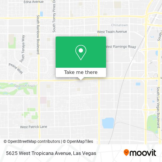 5625 West Tropicana Avenue map