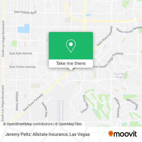 Mapa de Jeremy Peltz: Allstate Insurance