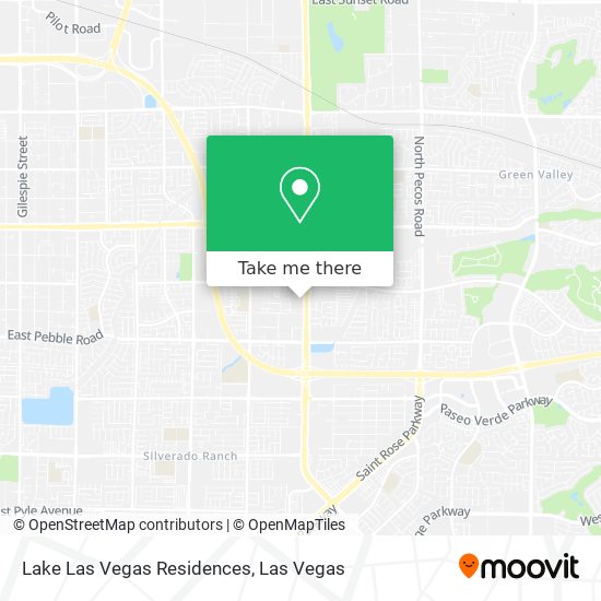 Lake Las Vegas Residences map