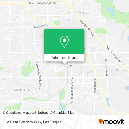 LV Bear Bottom Wax map
