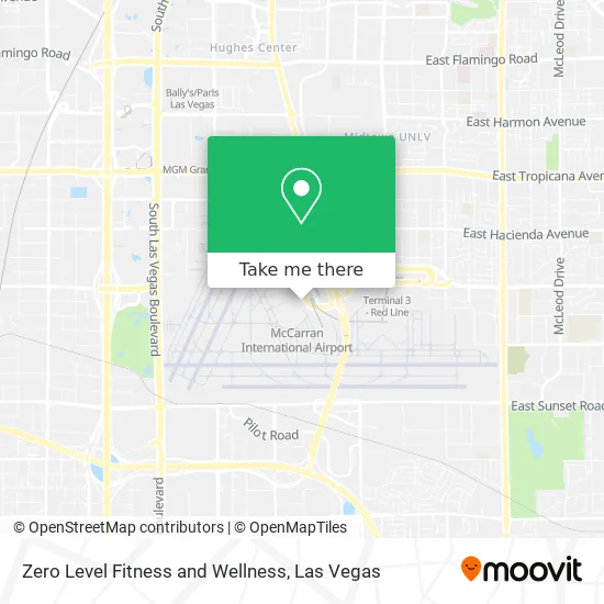 Mapa de Zero Level Fitness and Wellness