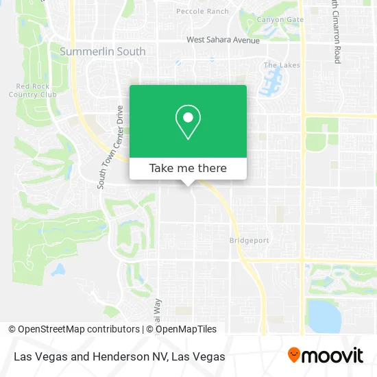 Las Vegas and Henderson NV map