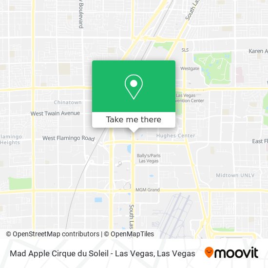 Mapa de Mad Apple Cirque du Soleil - Las Vegas