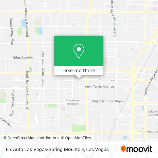 Fix Auto Las Vegas-Spring Mountain map
