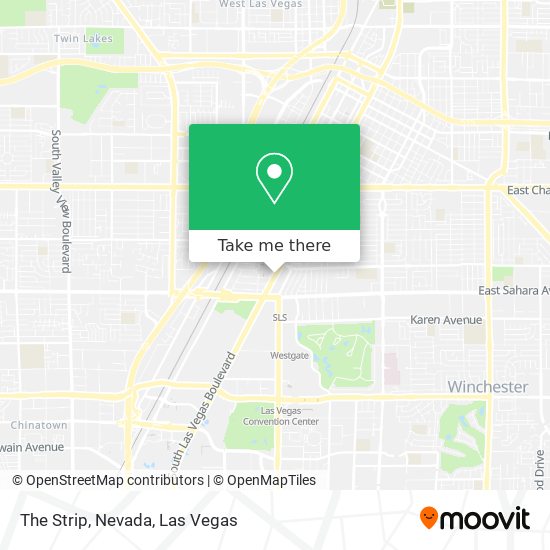 The Strip, Nevada map