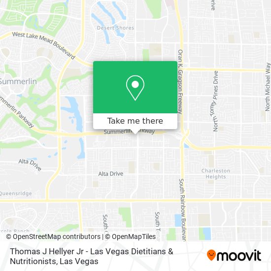 Mapa de Thomas J Hellyer Jr - Las Vegas Dietitians & Nutritionists