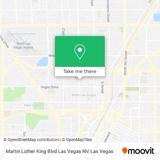 Martin Luther King Blvd Las Vegas NV map