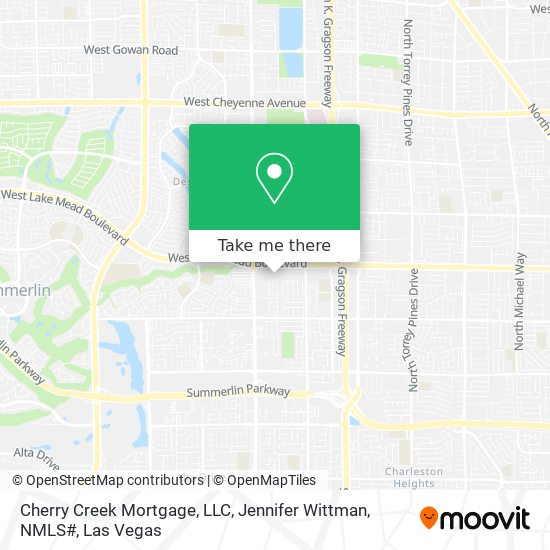 Cherry Creek Mortgage, LLC, Jennifer Wittman, NMLS# map