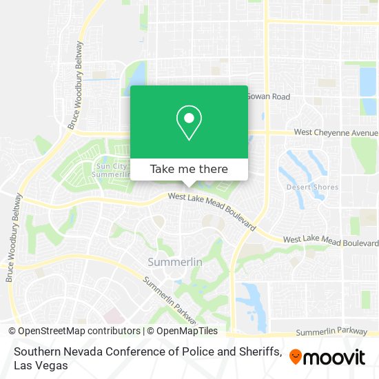 Southern Nevada Conference of Police and Sheriffs map
