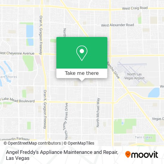 Angel Freddy's Appliance Maintenance and Repair map