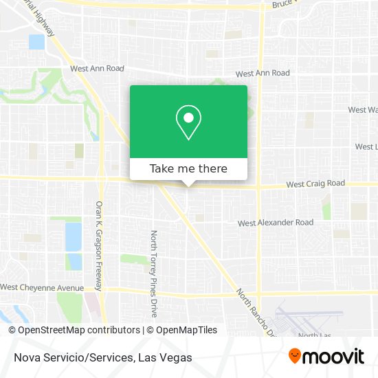 Nova Servicio/Services map