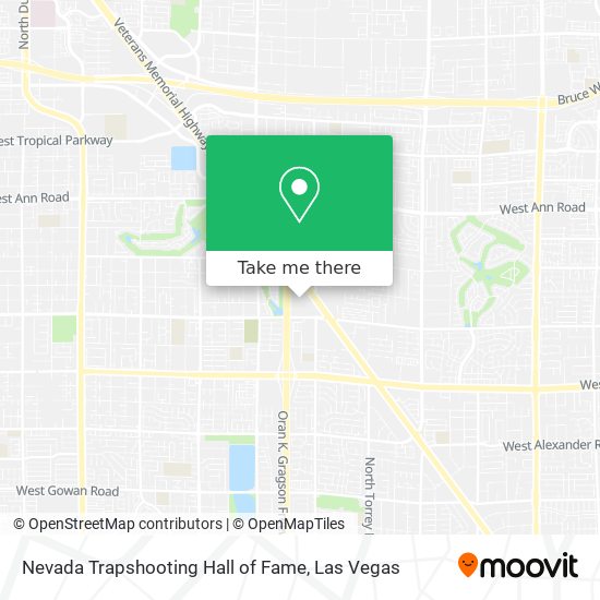 Mapa de Nevada Trapshooting Hall of Fame