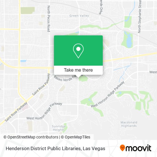 Henderson District Public Libraries map
