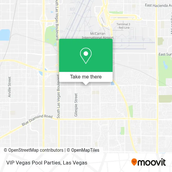 VIP Vegas Pool Parties map