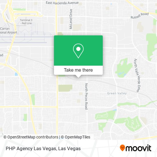 Mapa de PHP Agency Las Vegas