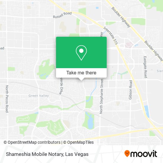 Shameshia Mobile Notary map