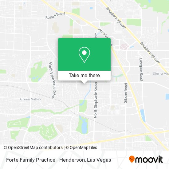 Forte Family Practice - Henderson map