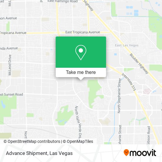 Mapa de Advance Shipment