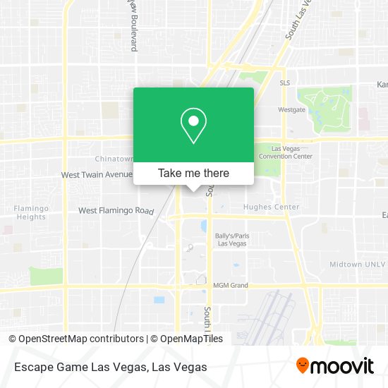 Escape Game Las Vegas map