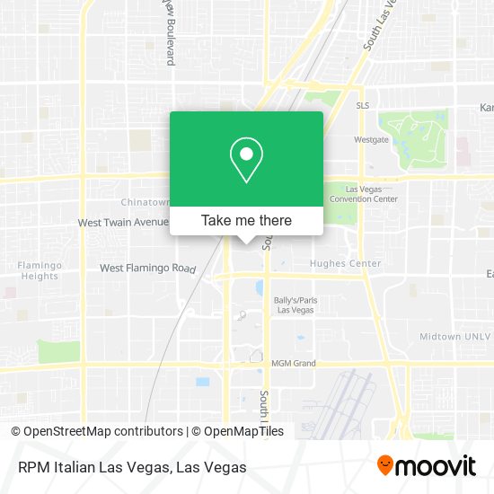 RPM Italian Las Vegas map