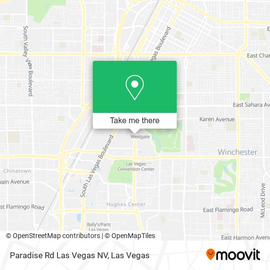 Mapa de Paradise Rd Las Vegas NV