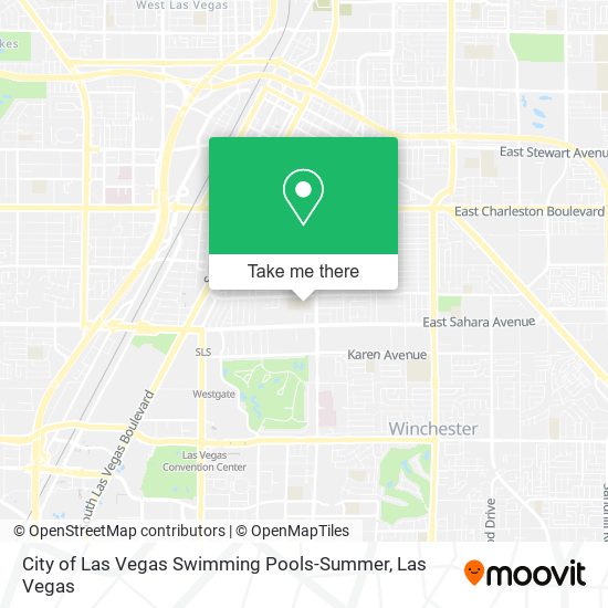 City of Las Vegas Swimming Pools-Summer map