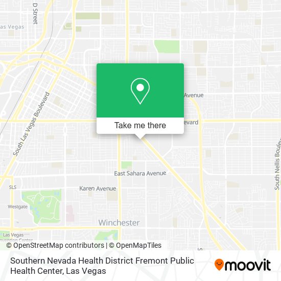 Southern Nevada Health District Fremont Public Health Center map