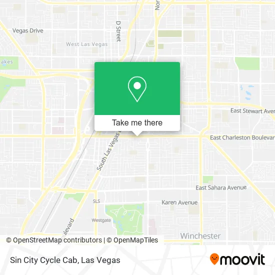 Sin City Cycle Cab map