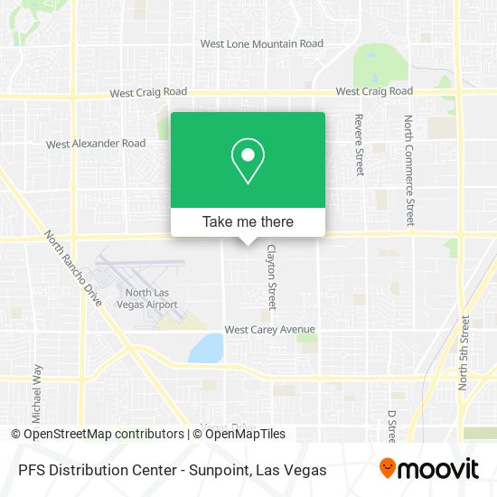 Mapa de PFS Distribution Center - Sunpoint