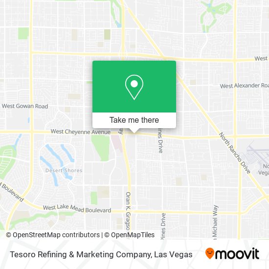 Mapa de Tesoro Refining & Marketing Company