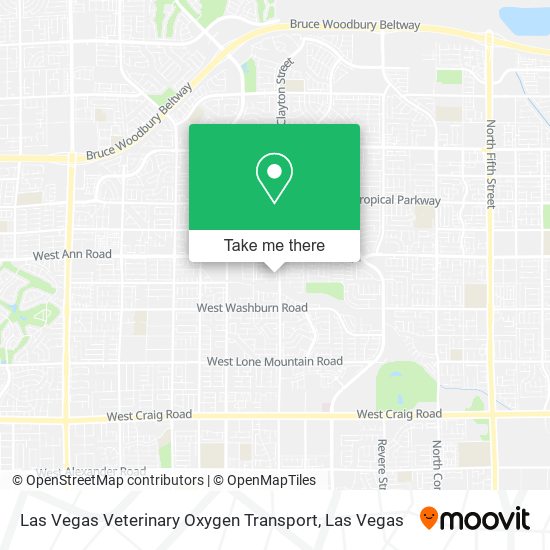 Las Vegas Veterinary Oxygen Transport map