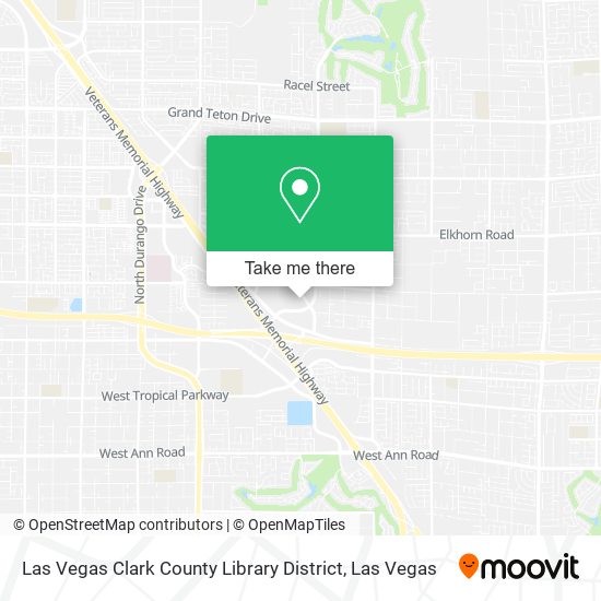 Mapa de Las Vegas Clark County Library District