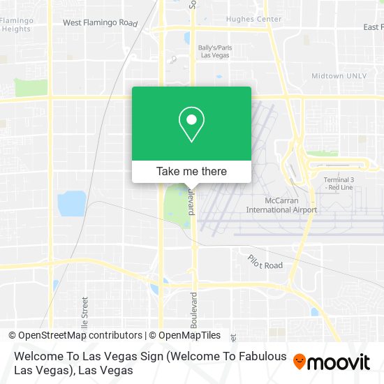 Mapa de Welcome To Las Vegas Sign