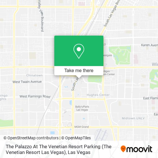 The Palazzo At The Venetian Resort Parking (The Venetian Resort Las Vegas) map