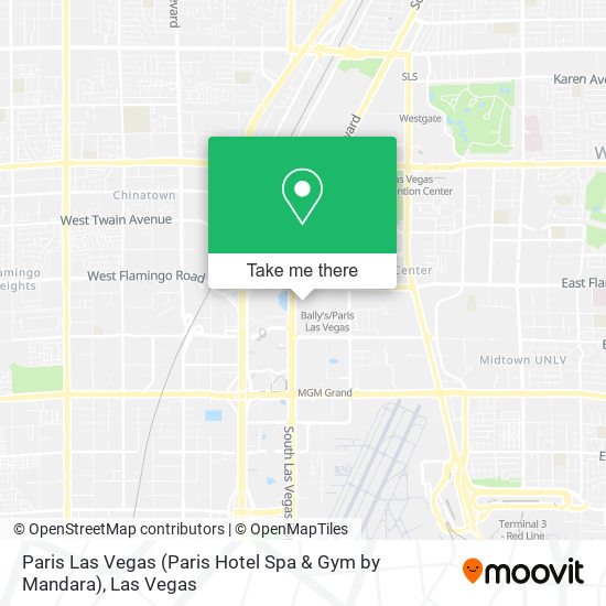Mapa de Paris Las Vegas (Paris Hotel Spa & Gym by Mandara)