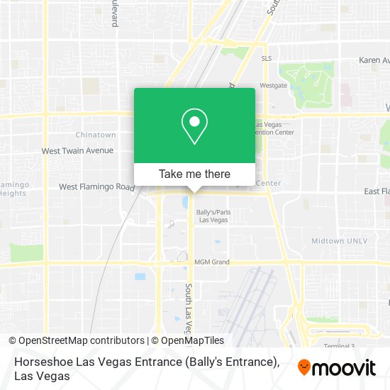 Horseshoe Las Vegas Entrance (Bally's Entrance) map