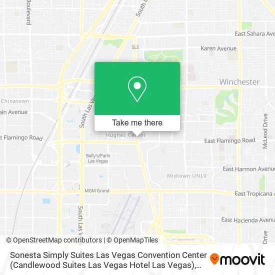 Sonesta Simply Suites Las Vegas Convention Center (Candlewood Suites Las Vegas Hotel Las Vegas) map